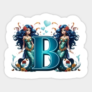 Mermaid Alphabet The Letter B Sticker